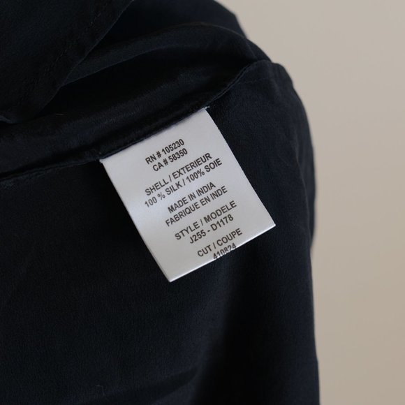 Joie Black Silk Tunic Mini-Dress - Picture 10 of 10